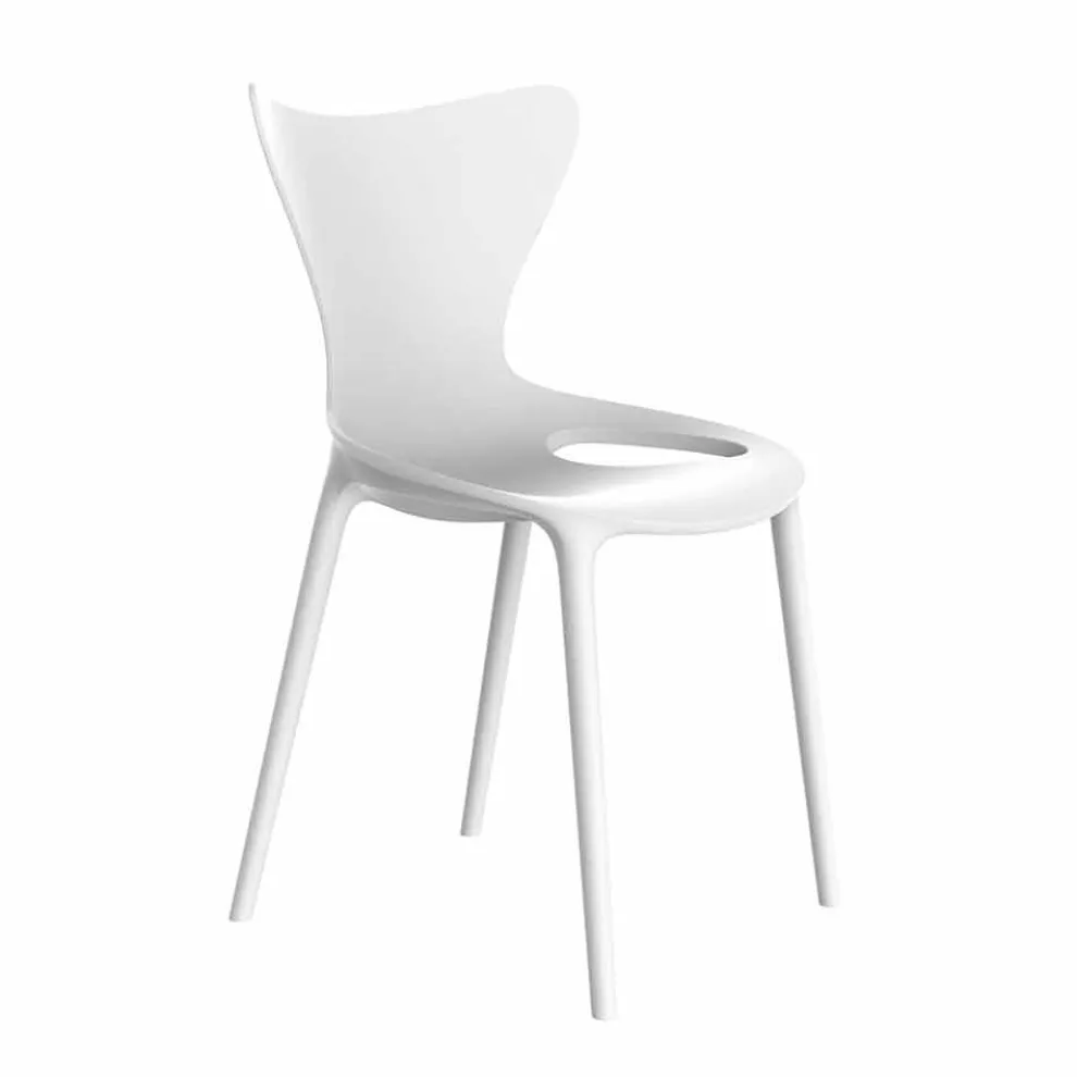 Stapelbare Design-Gartenstühle aus Polypropylen 4-teilig - Love by Vondom