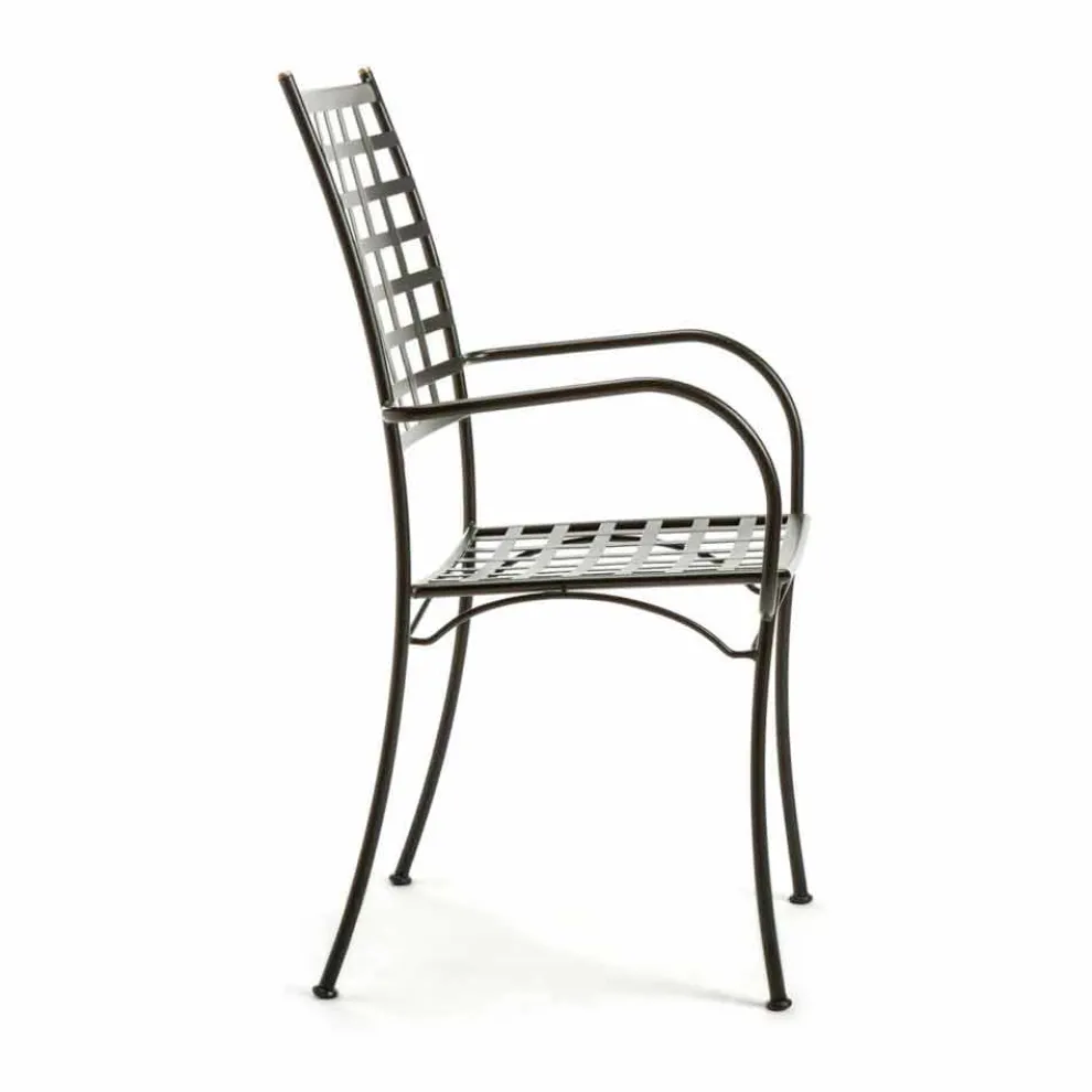 Stapelbarer Metallsessel für den Außenbereich Hergestellt in Italien, 4 Stück - Pira