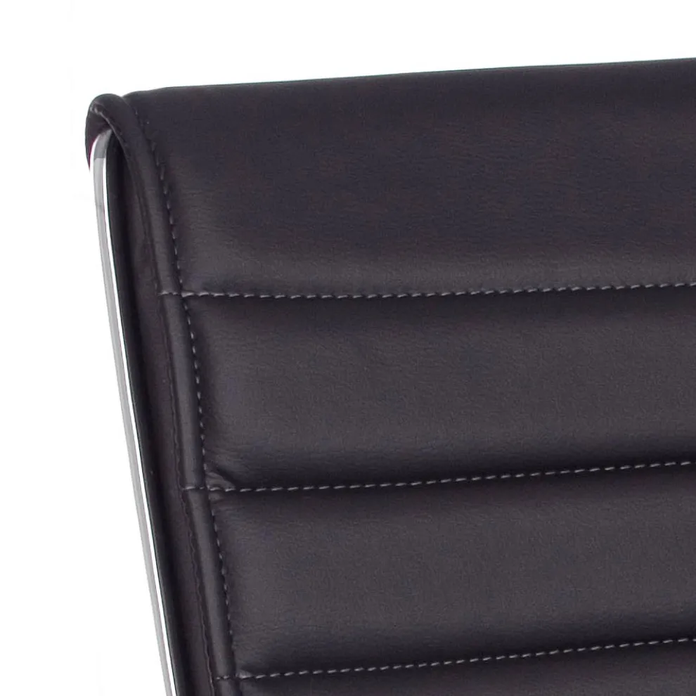 Ergonomischer Bürosessel mit Armlehnen aus Stahl und Kunstleder - Mantica