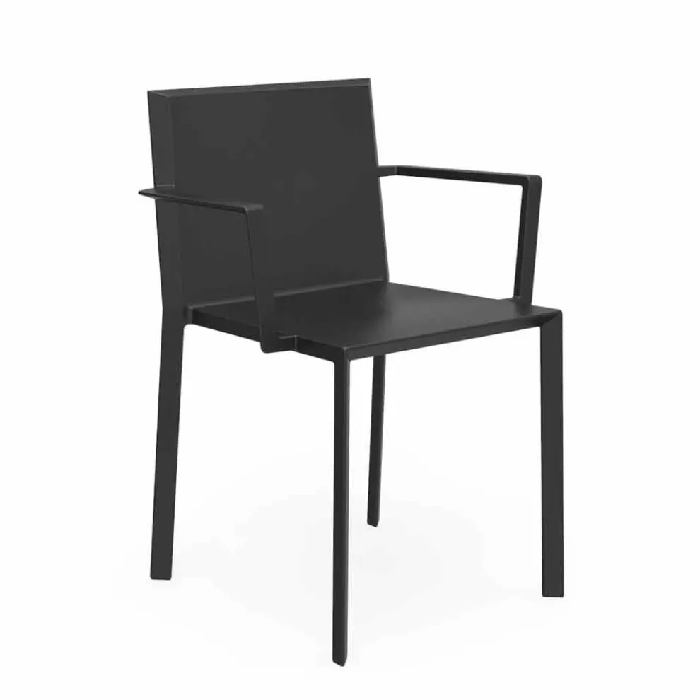 Vondom Quartz Gartenstuhl mit Armlehnen, modernes Design, 52x57xH79 cm, 4 Stück