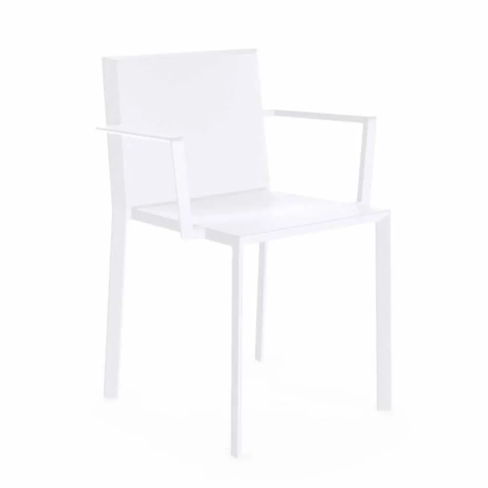 Vondom Quartz Gartenstuhl mit Armlehnen, modernes Design, 52x57xH79 cm, 4 Stück