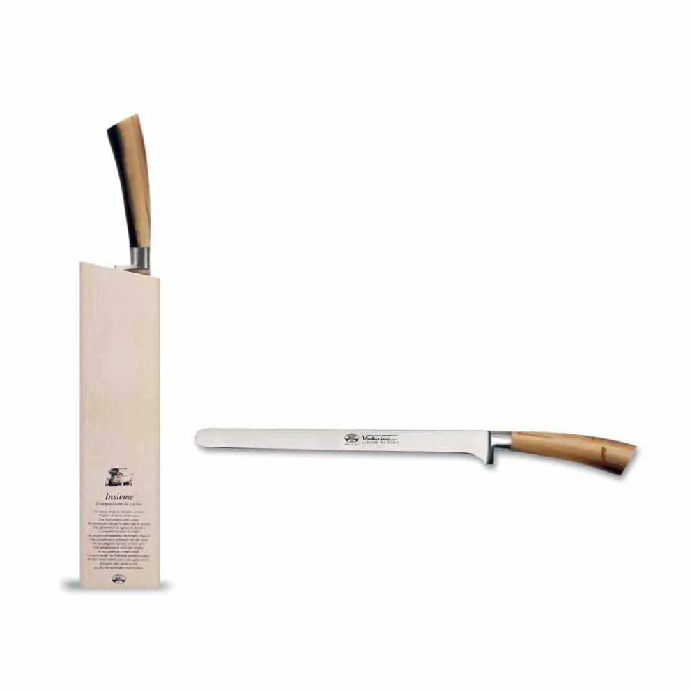 Schinkenmesser mit Block, Berti exklusiv für Viadurini - Fasano