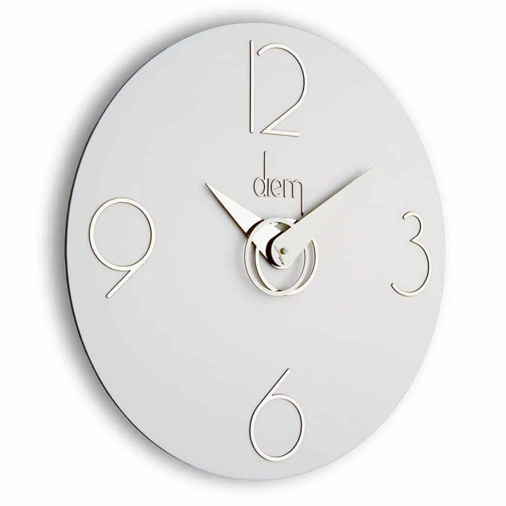 Moderne Wanduhr in schwarz, weiß und grau