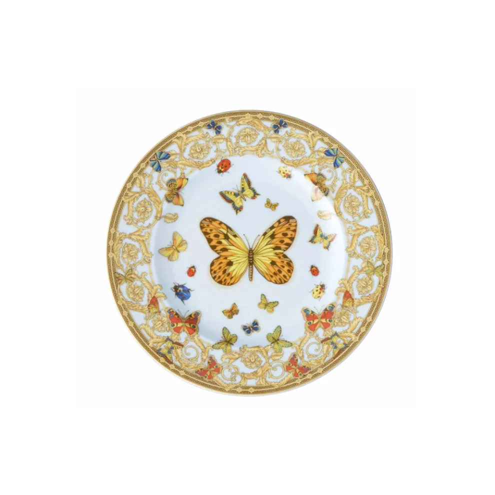 Rosenthal Versace Le Jardin 4 Speiseteller Durchmesser 18 cm aus Porzellan - Jardin