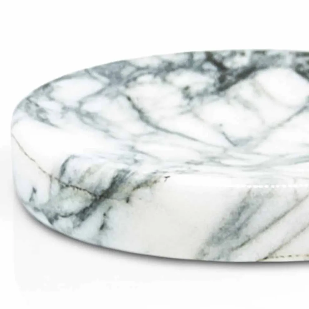 Bad Seifenschale aus Paonazzo Marmor Modern Made in Italy - Argos