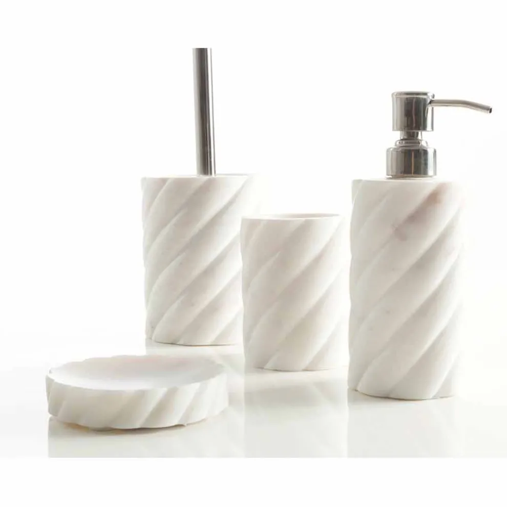 Badezimmeraccessoires-Designset aus Calacatta-Marmor Monza