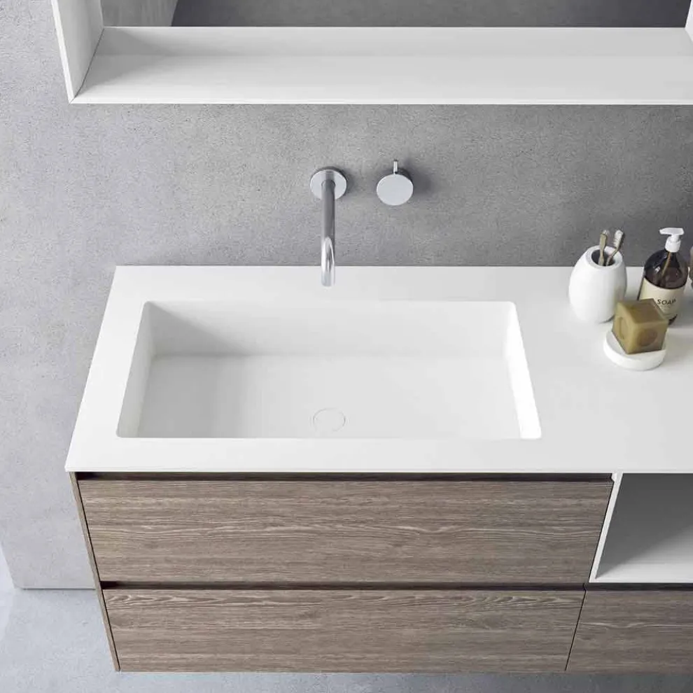 Badezimmermöbel Zusammensetzung, modernes und hängendes Design Made in Italy - Callisi8
