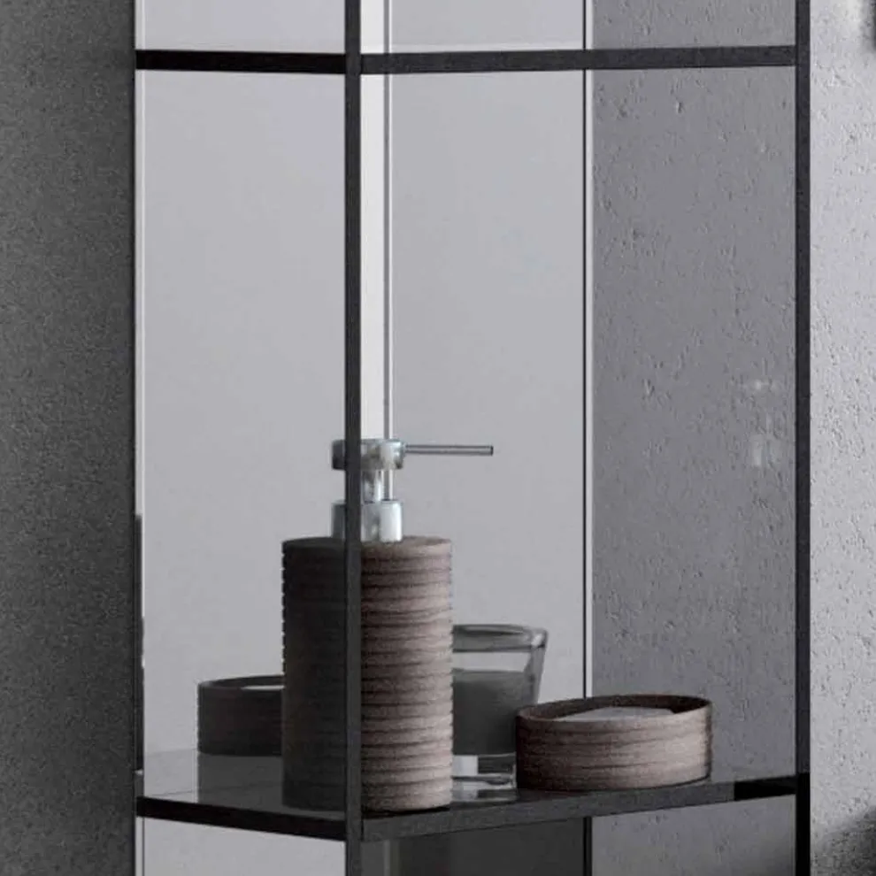 Badezimmerschrank mit 4 Fächern, L300x H1400 mm, Adelia