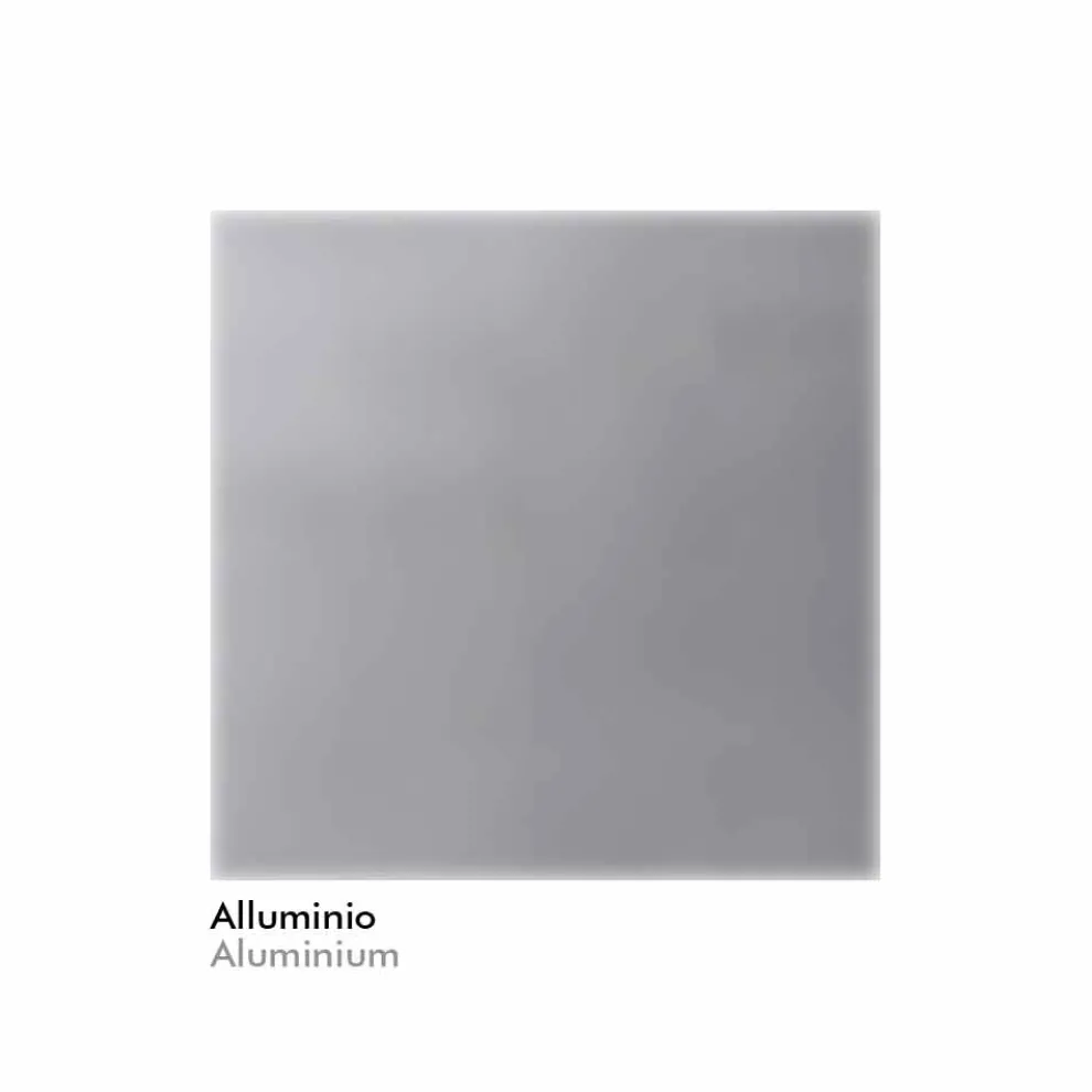 Badezimmerspiegel aus Aluminiumimitat mit Hintergrundbeleuchtung Made in Italy - Palau