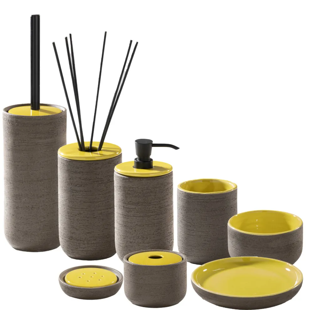 Badezimmerzubehör aus glasiertem Ton, handgefertigt in Italien - Antonella