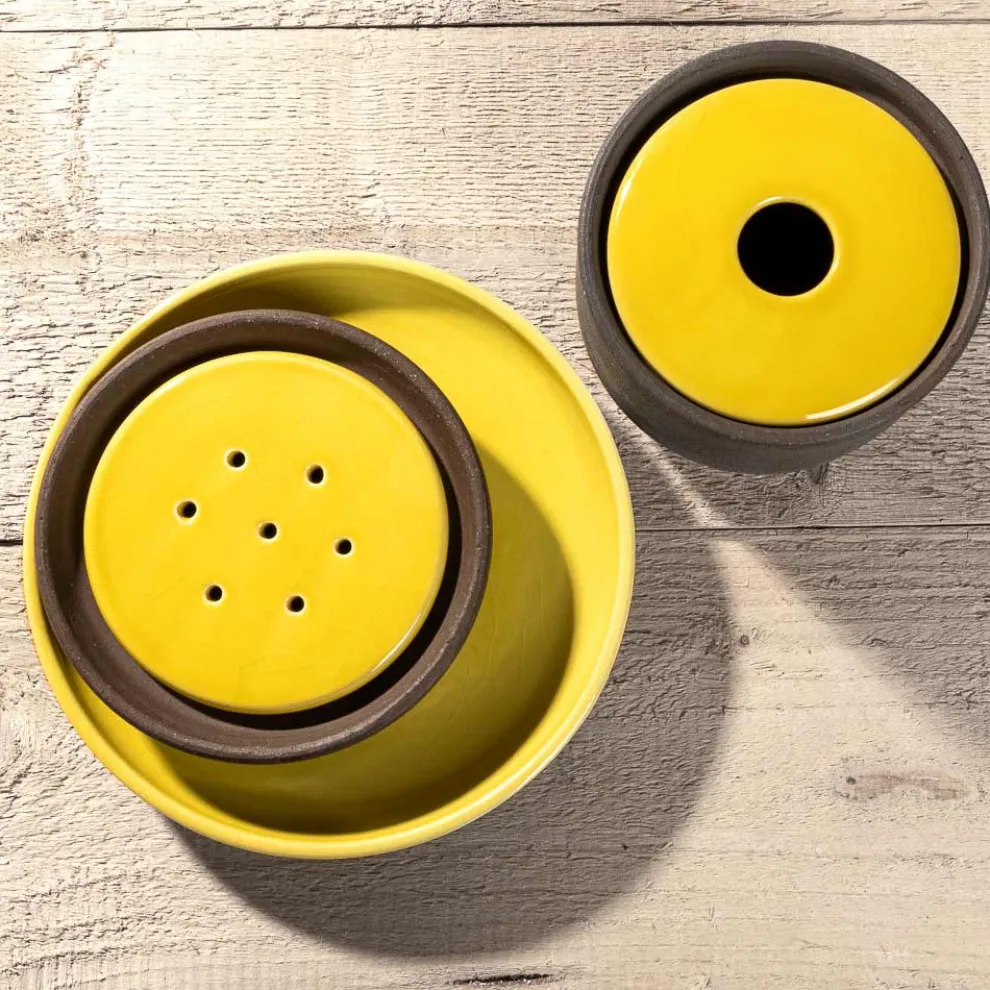 Badezimmerzubehör aus glasiertem Ton, handgefertigt in Italien - Antonella