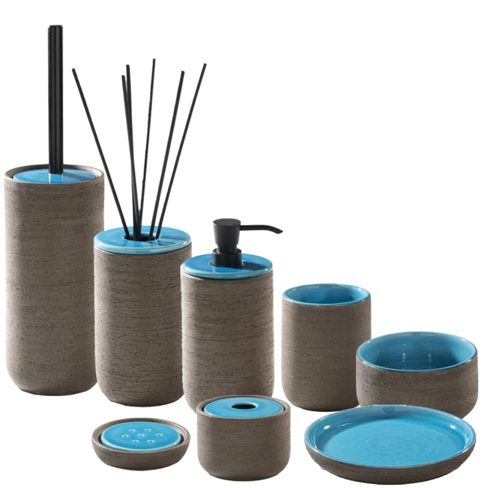 Badezimmerzubehör Zusammensetzung aus feuerfestem Ton Made in Italy - Antonella