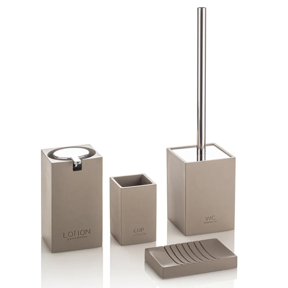 Badezimmerzubehör Zusammensetzung aus Polyresin mit verchromten Einsätzen - Freccia