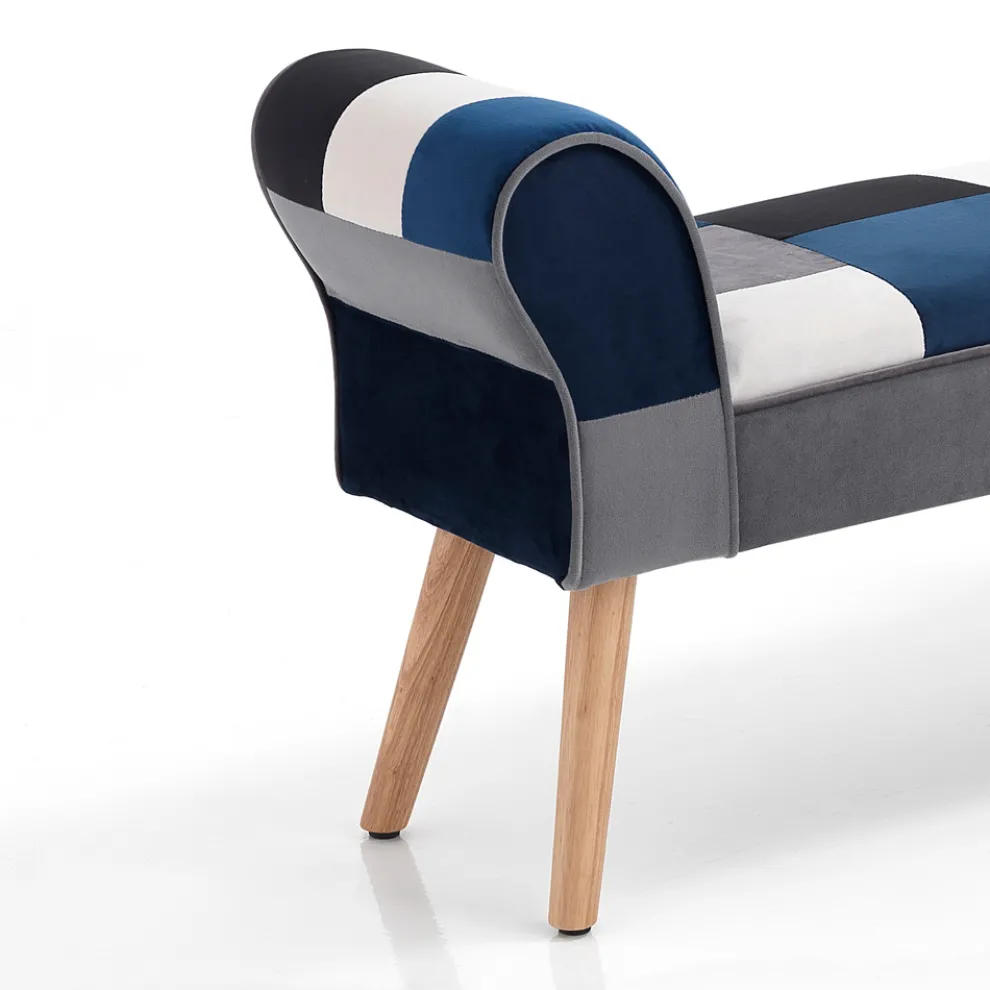 Bank mit Stoffbezug in Patchwork-Technik – Bromo