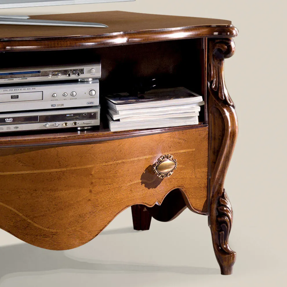 Bassano Walnuss TV-Schrank mit Schublade Made in Italy - Commodo