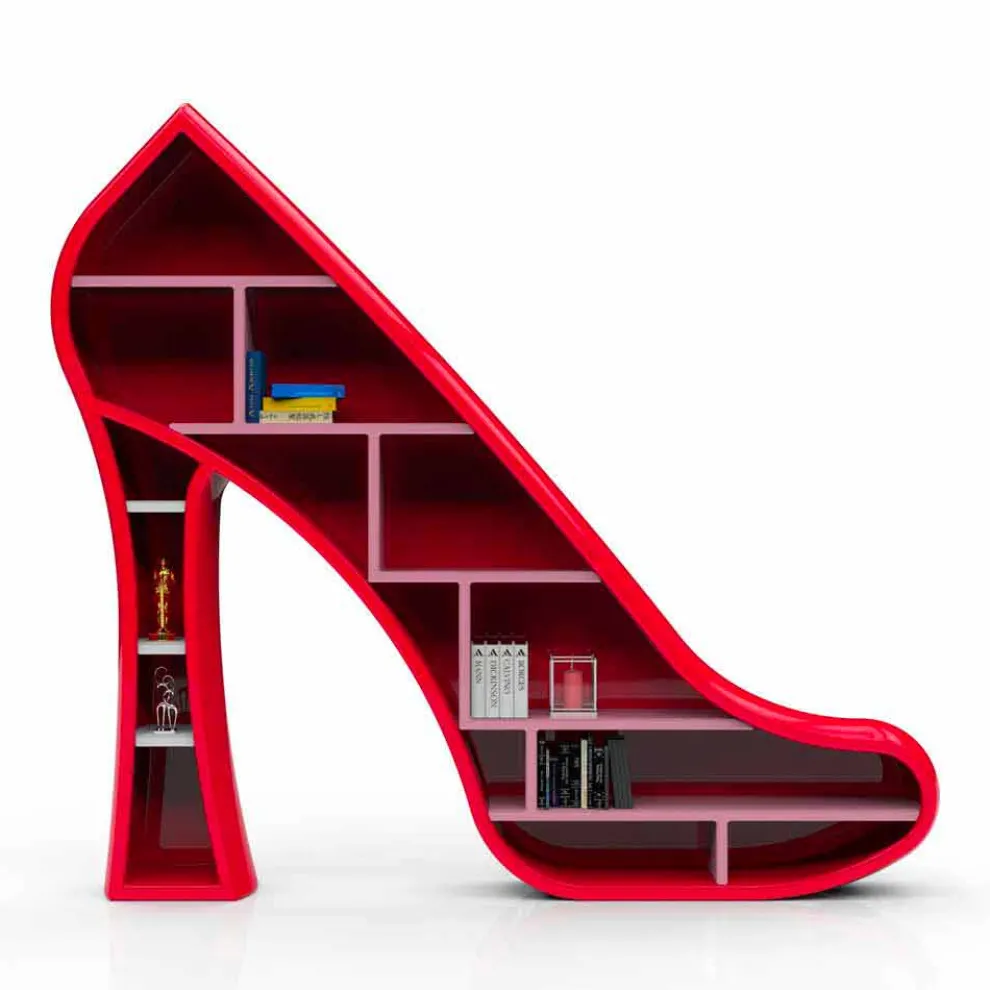 Bücherregal aus Solid Surface® in modernem Design Lady Made in Italy