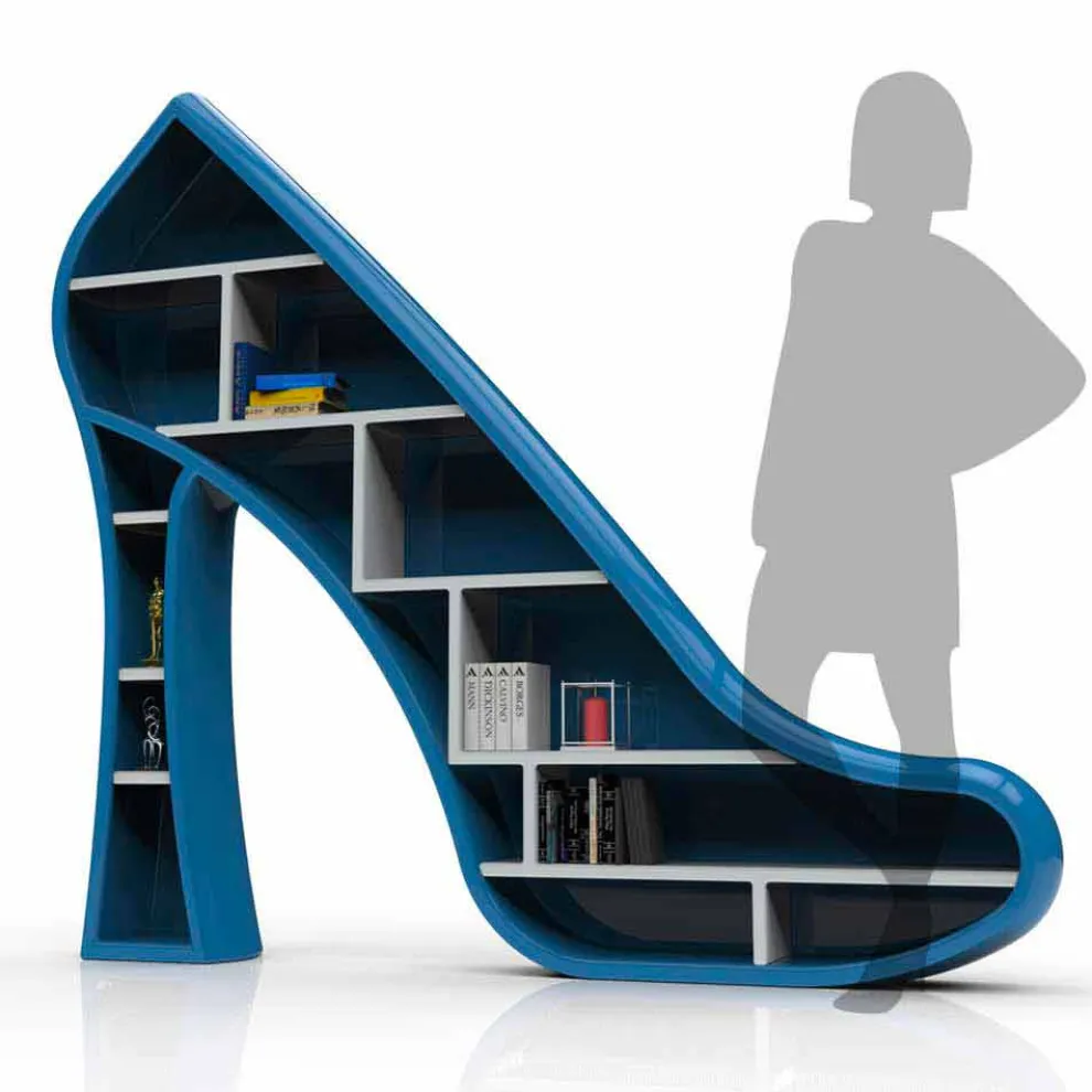 Bücherregal aus Solid Surface® in modernem Design Lady Made in Italy