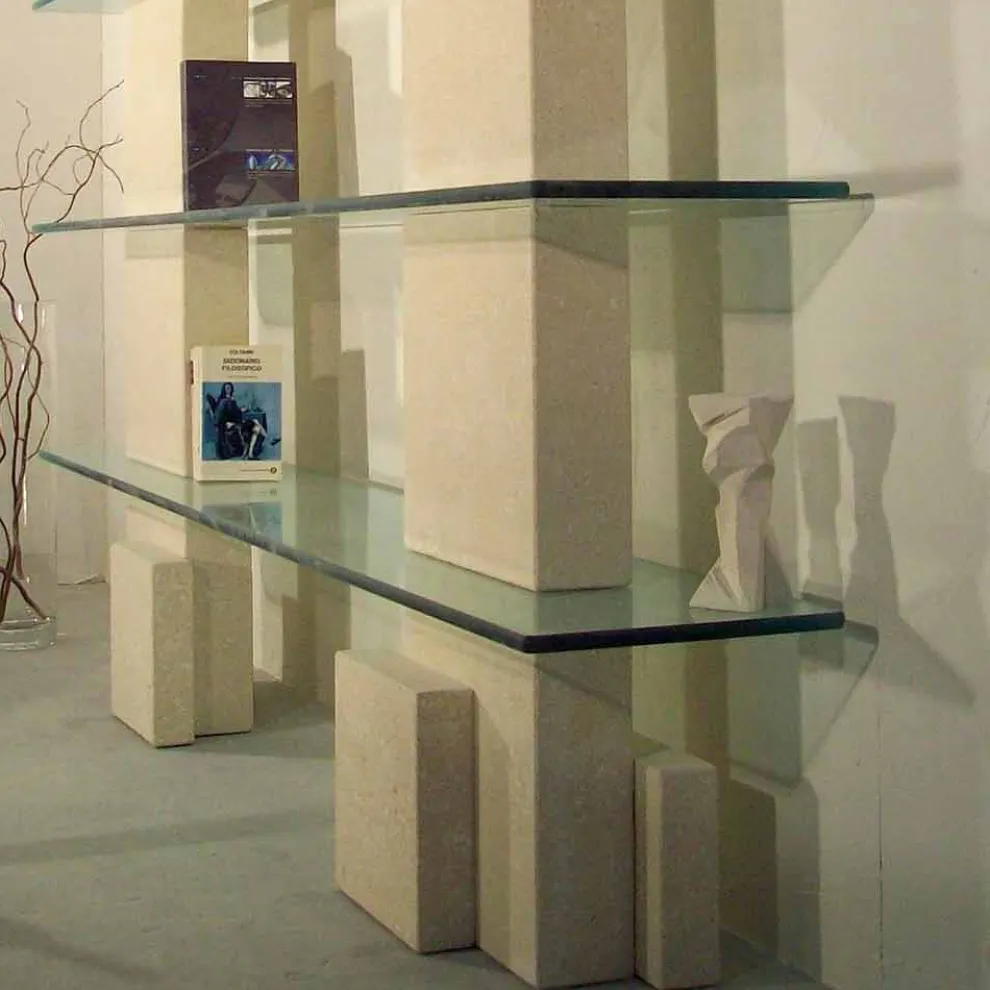 Bücherregal aus Stein und Kristall in modernem Design Poplia