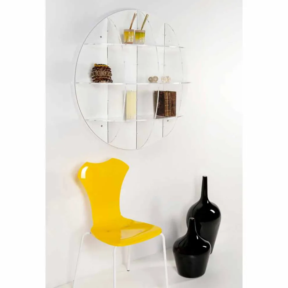 Bücherregal aus weißem Bücherregal Gio mit modernem Design, hergestellt in Italien