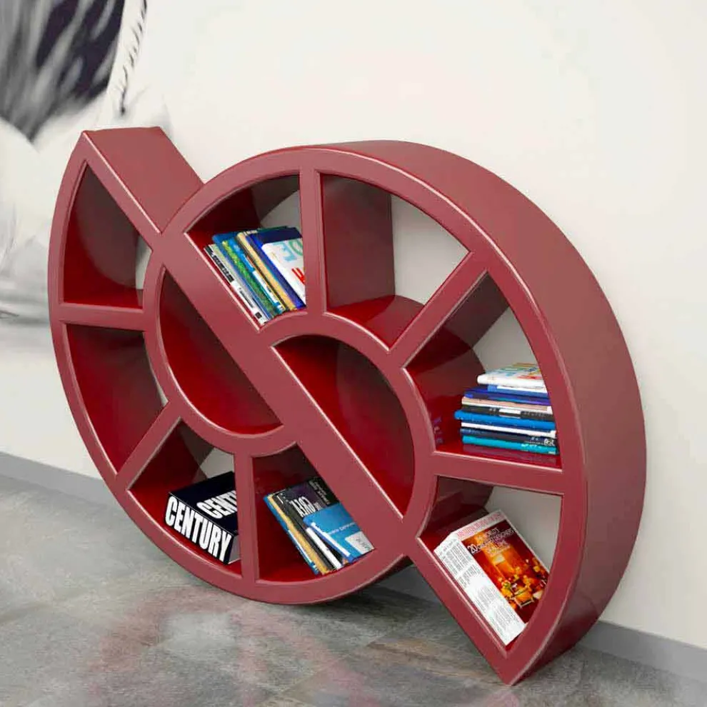 Bücherregal in modernem Design Made in Italy Nicol