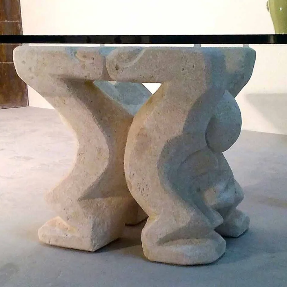 Beistelltisch aus Stein und Kristall in modernem Design Medusa-S