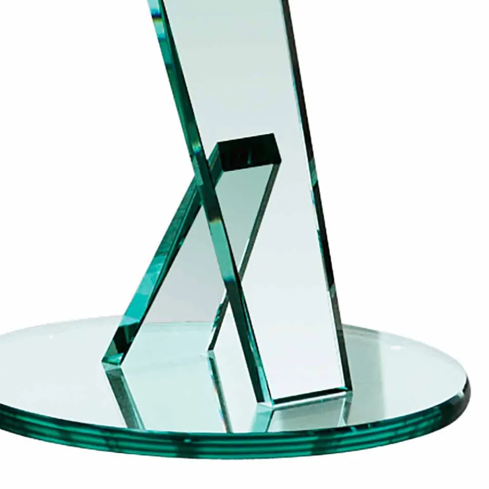 Beistelltisch Sofa aus extra klarem Glas Made in Italy - Tarzan