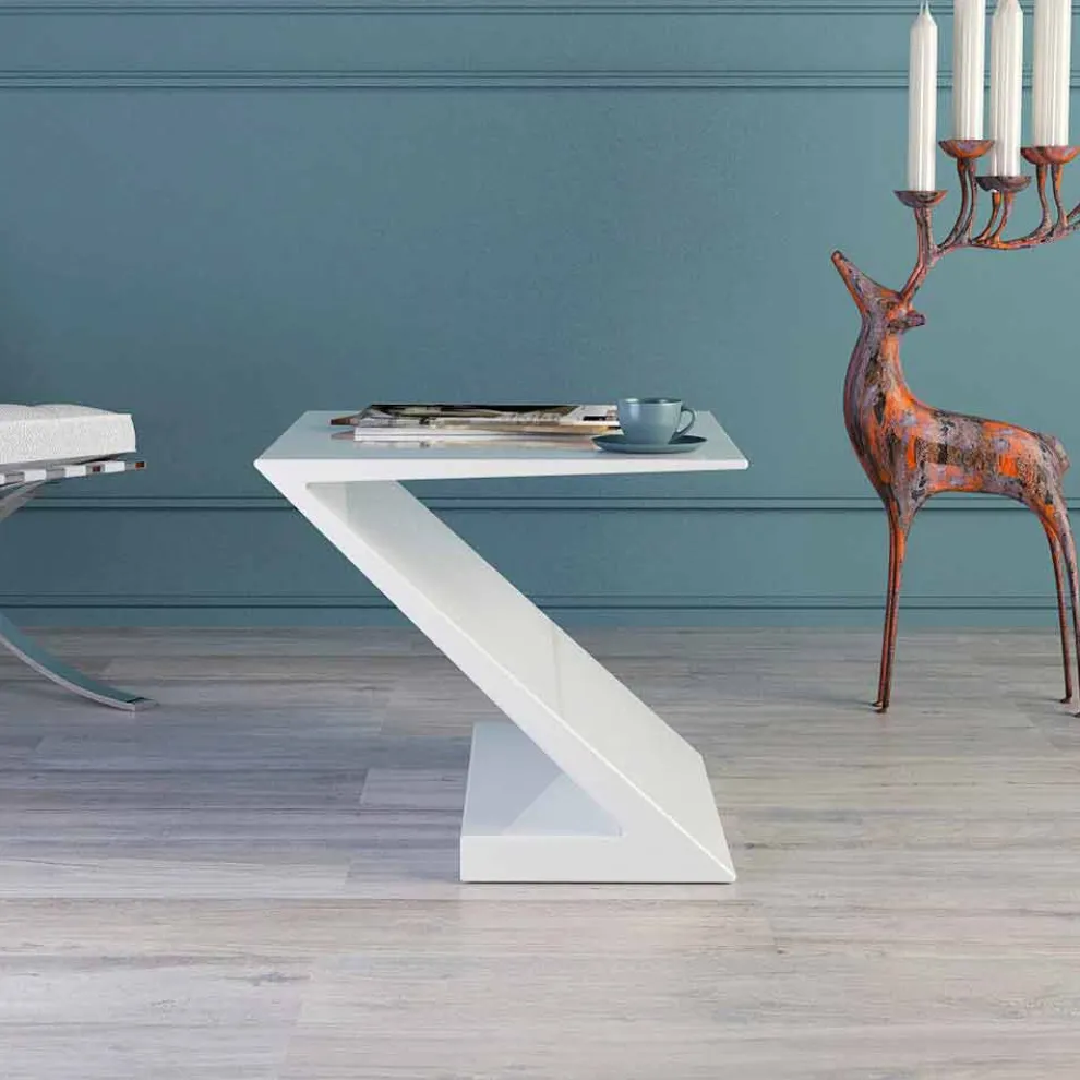 Beistelltisch weiß in modernem design Zeta Made in Italy