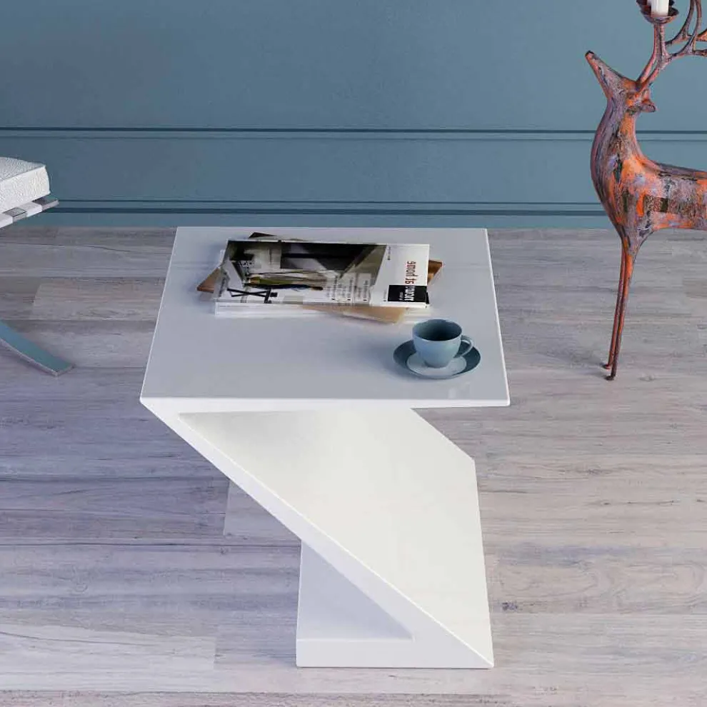 Beistelltisch weiß in modernem design Zeta Made in Italy