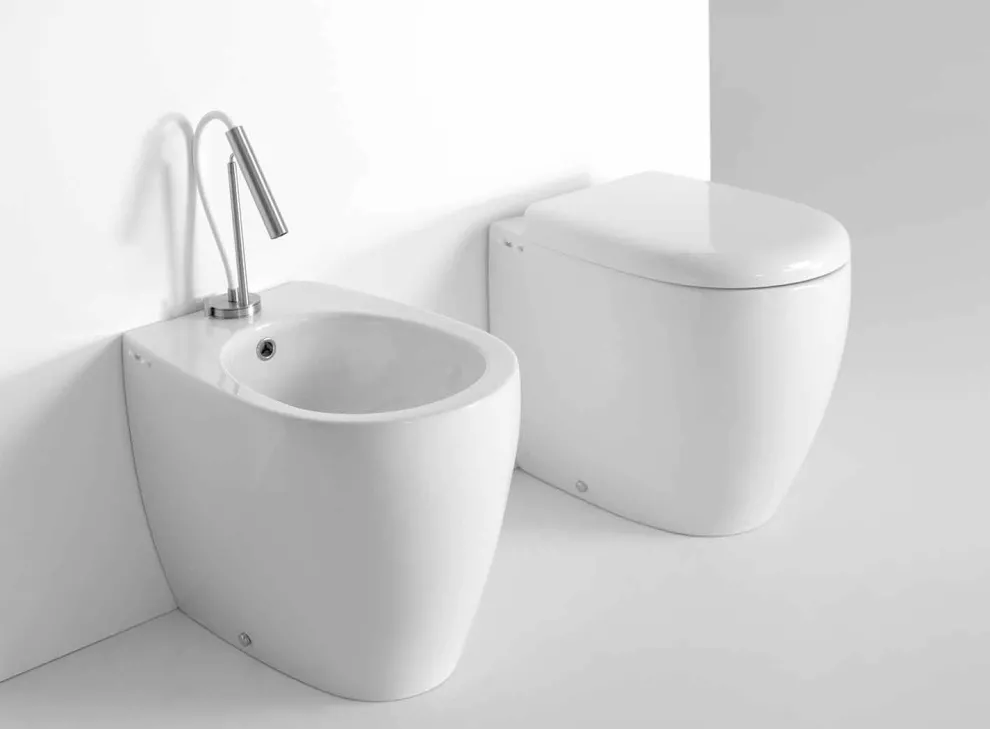 Bidet aus farbiger Keramik in modernem Design Made in Italy - Lauretta