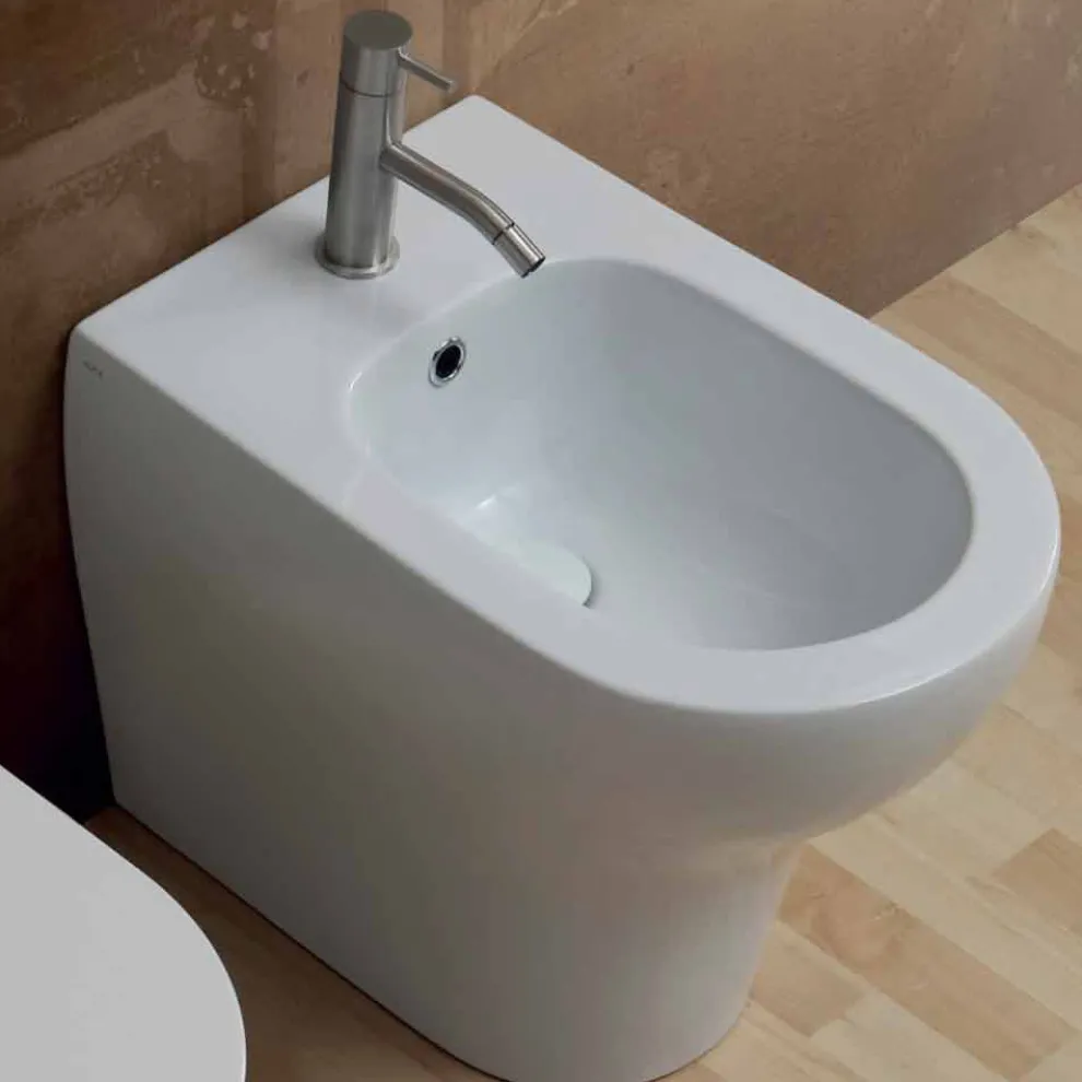 Bidet aus weißer Keramik modernes Design Star 54x35cm made in Italy