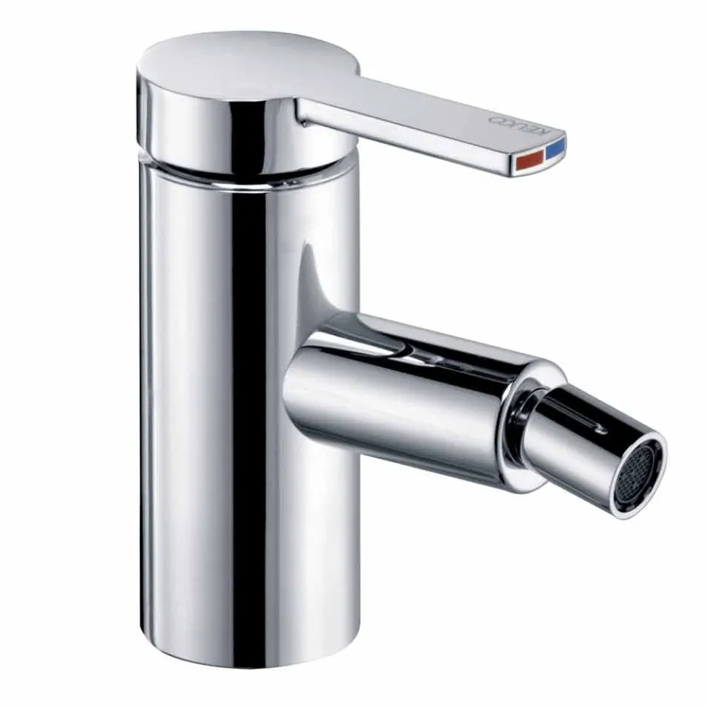 Bidetmischer mit Saltarello-Ablauf in Chrommessing, Luxus - Zanio