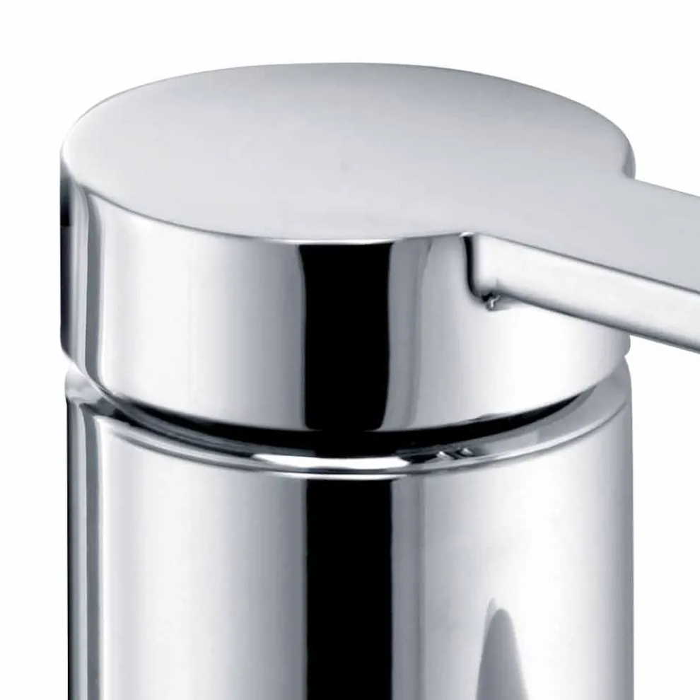 Bidetmischer mit Saltarello-Ablauf in Chrommessing, Luxus - Zanio