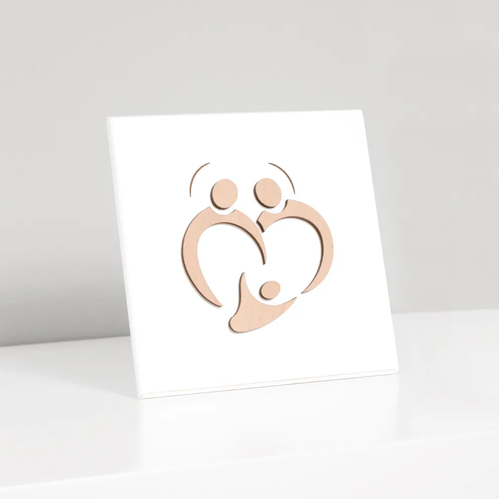 Bild der Heiligen Familie mit Lasergravur, hergestellt in Italien – Zuleika