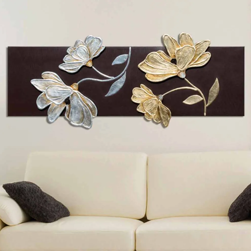 Bild in modernem Design mit Blumen handdekoriert Herman