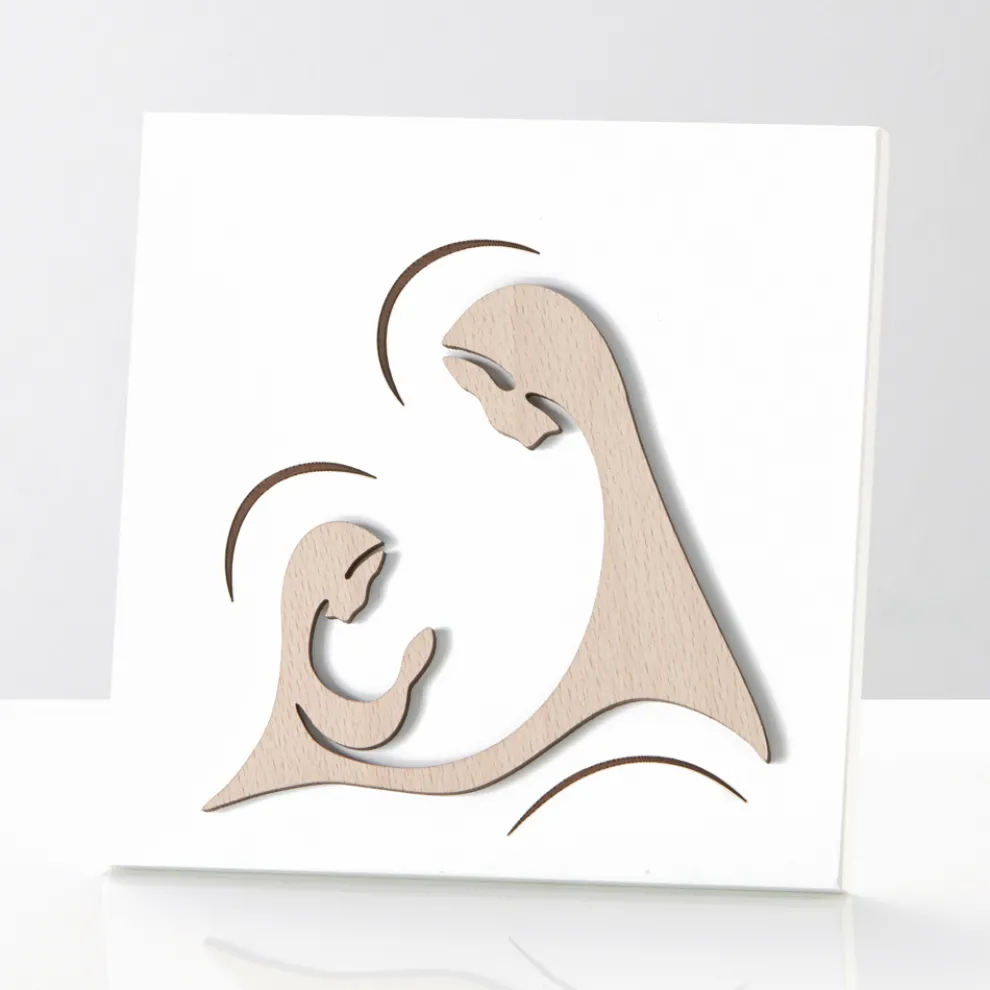 Bild mit der Erscheinung des Erzengels vor der Madonna, hergestellt in Italien – Abu