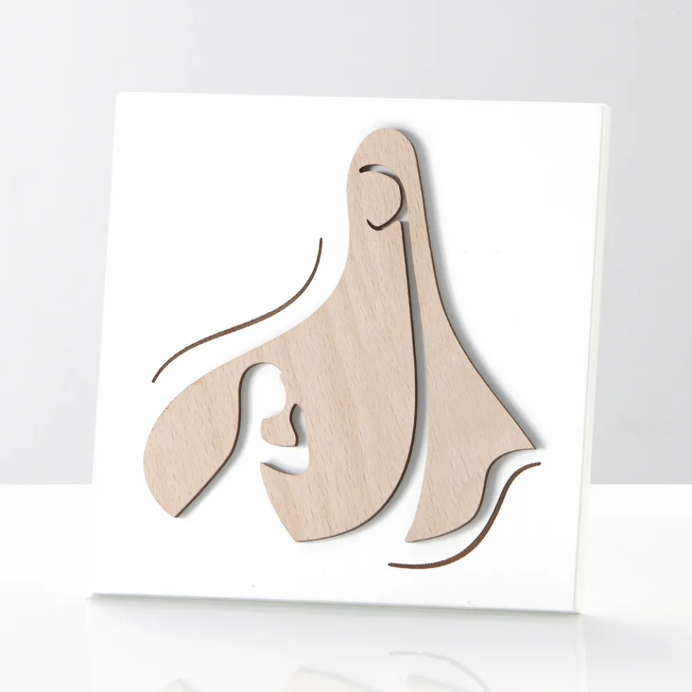 Bild mit heiliger Szene der Erscheinung des Engels vor der Madonna, hergestellt in Italien – Babuska