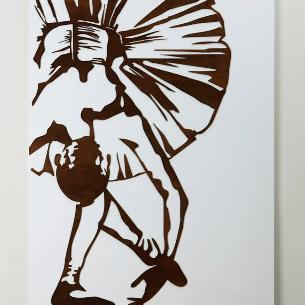 Bild mit Schleife einer Ballerina, hergestellt in Italien – Maisie