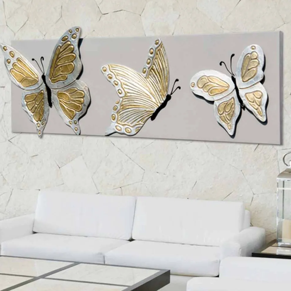 Bild modern mit Schmetterlingen handdekoriert Stephen