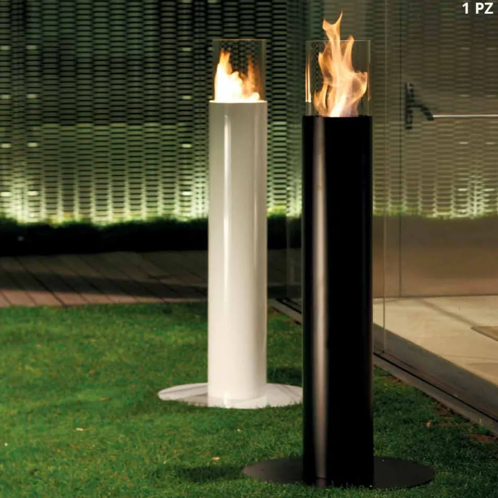 Bio Ethanol Outdoor Kamin aus Edestahl Säule Dean