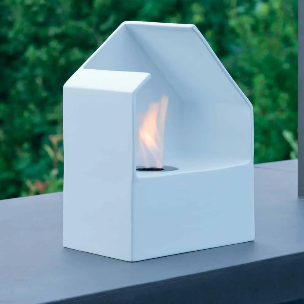 Bio Ethanol Tischkamin aus Keramik Hüttenmodell Curtis