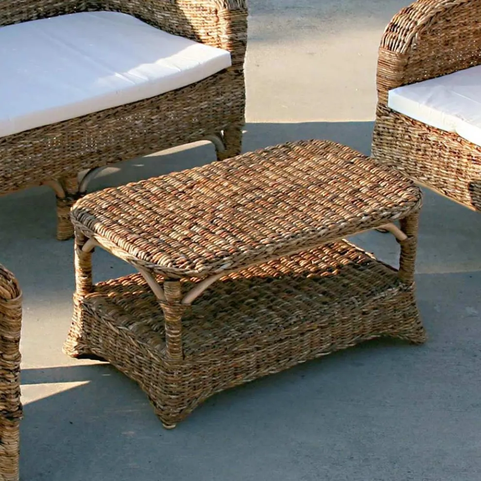 Outdoor-Couchtisch aus natürlichem Bananengeflecht - Dish