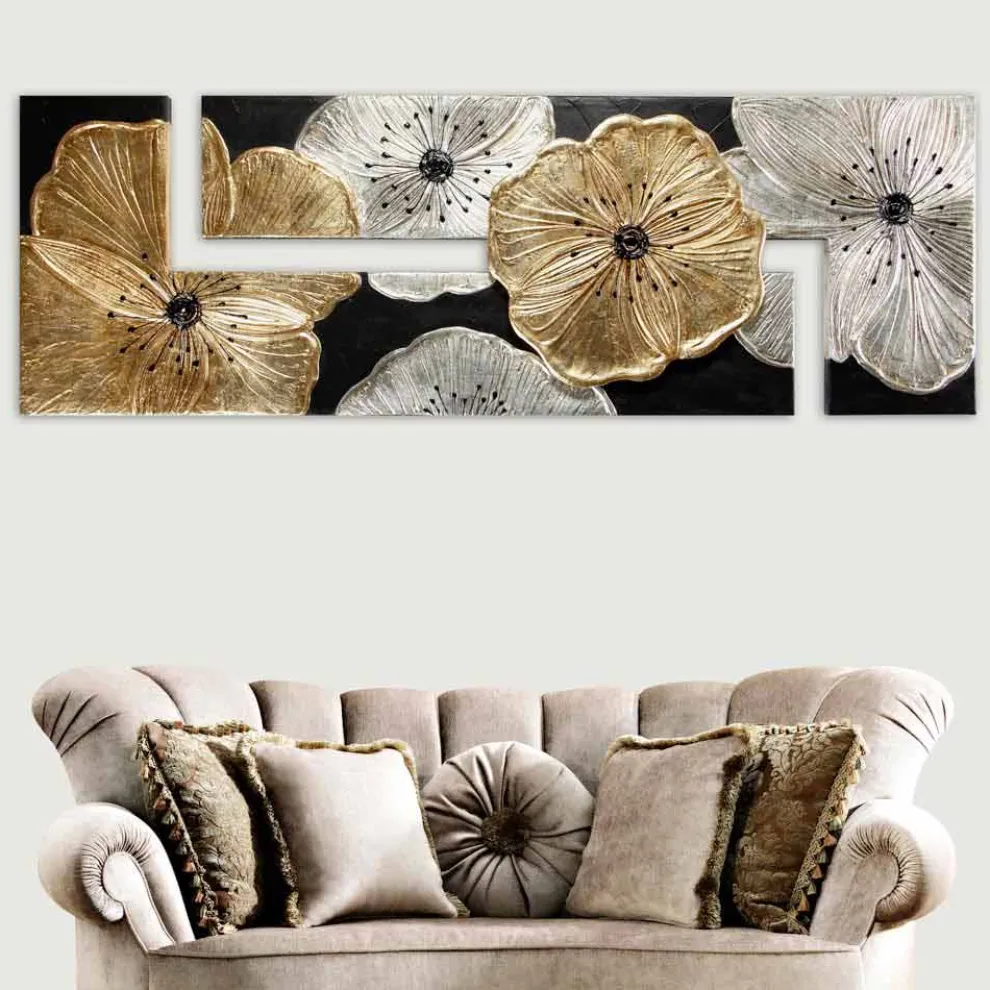 Blumenbild modern Petunia Oro von Viadurini Decor