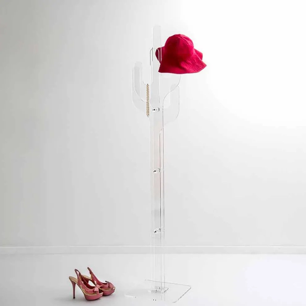 Boden-Kleiderbügel des transparenten Entwurfs des Kaktus transparenten, hergestellt in Italien