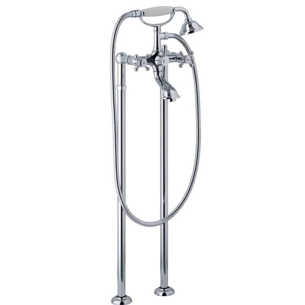 Bodenmischer für Badewanne Klassisches Design aus Messing Made in Italy - Lisca