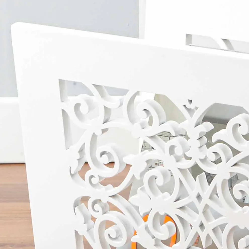 Boden-Zeitungsständer aus modernem farbigem Holz mit Dekoren - Dubai