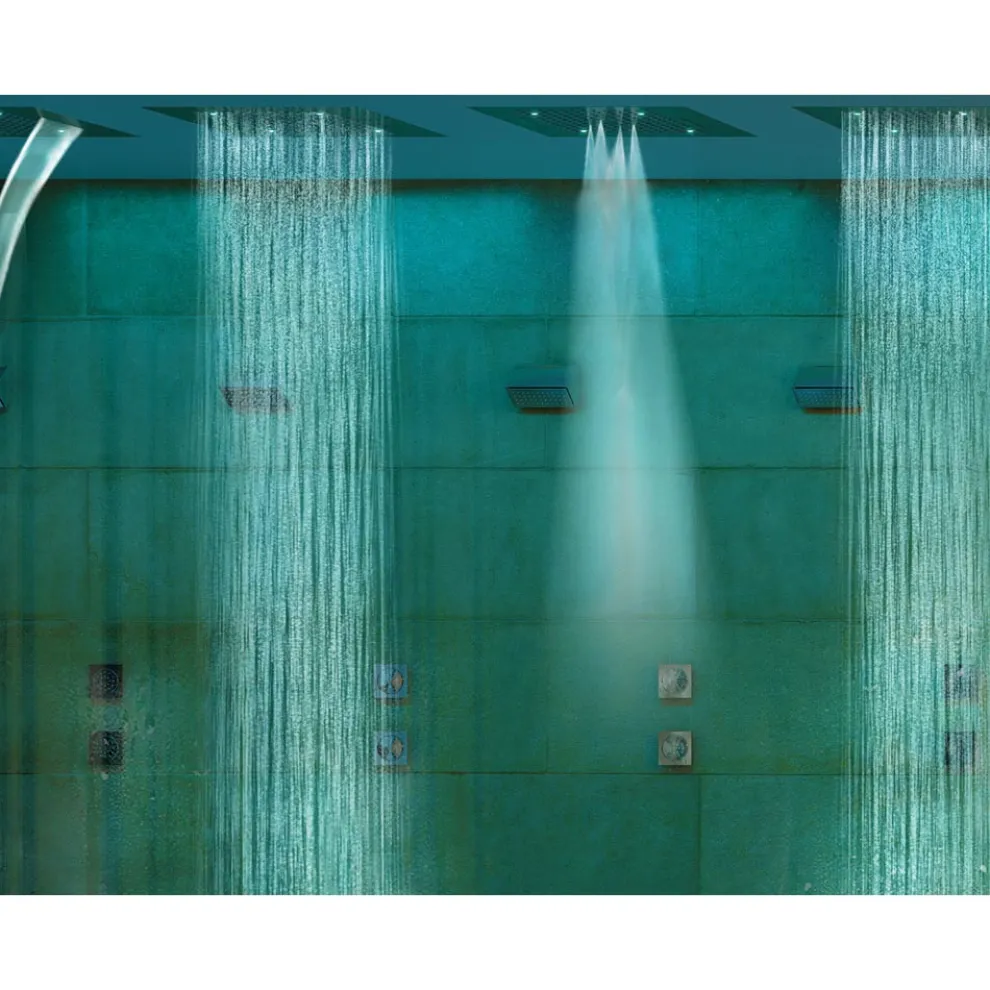 Bossini Deckenduschkopf aus Chrom mit zwei Strahlarten und Dream-Farbtherapie