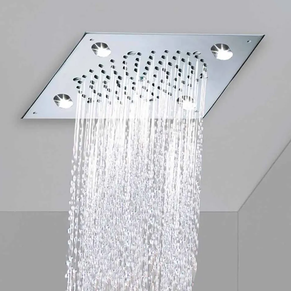 Bossini Duschbrause mit 4 LED Licher   Cube-Light