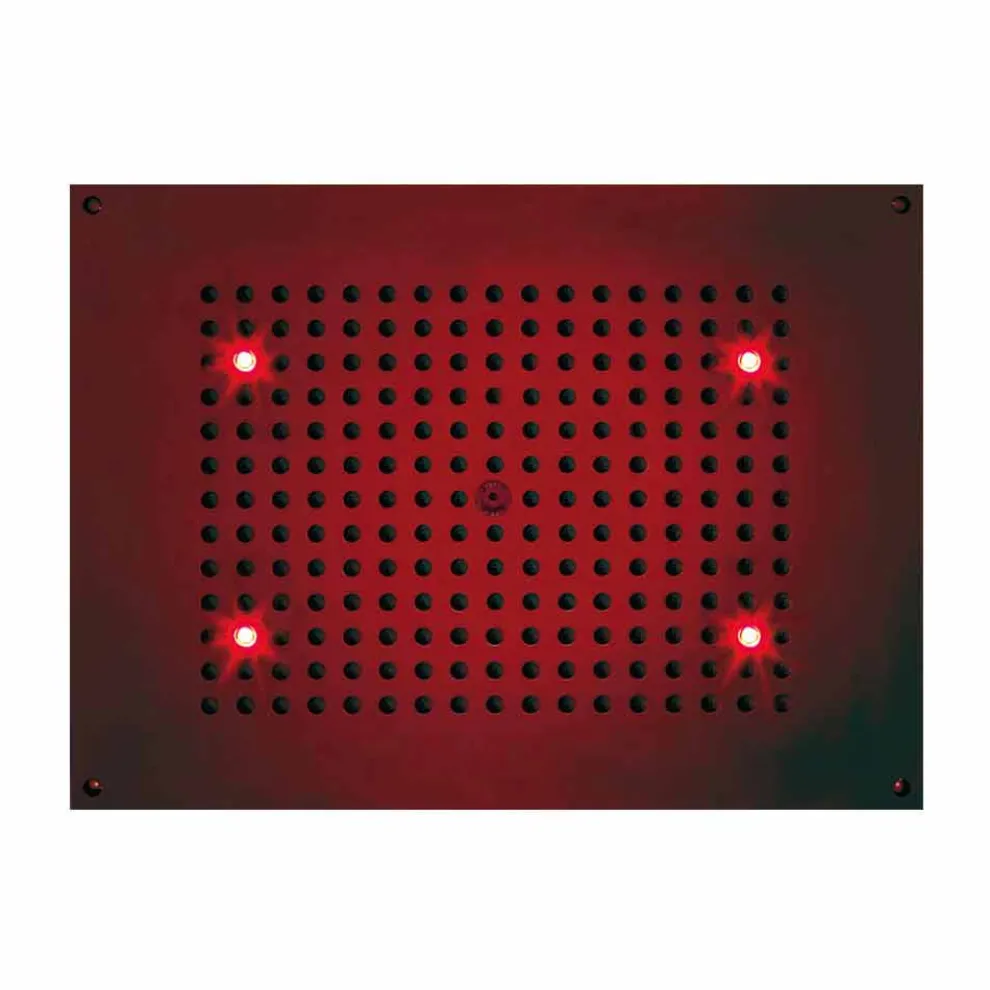 Bossini Rechteckiger Duschkopf 1-Strahl mit Farblichttherapie