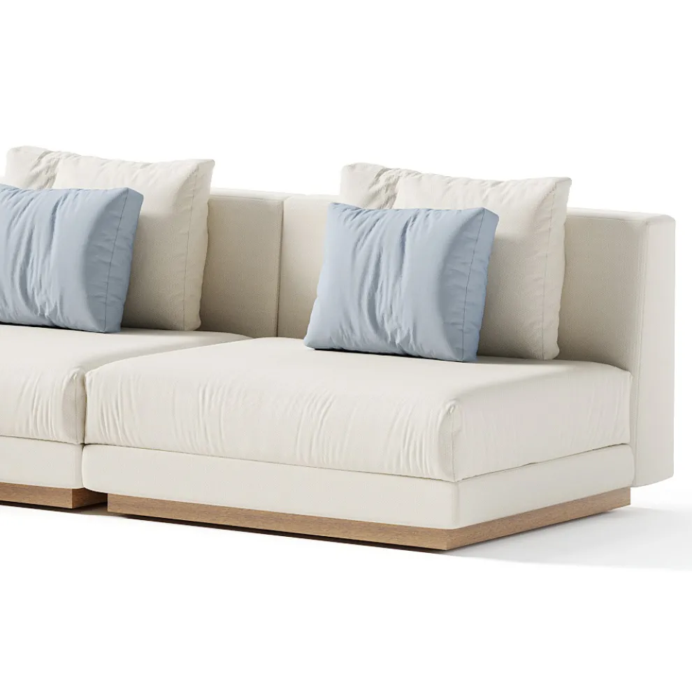 Modulares Outdoor-Sofa aus gepolstertem Stoff, hergestellt in Italien – Rubik