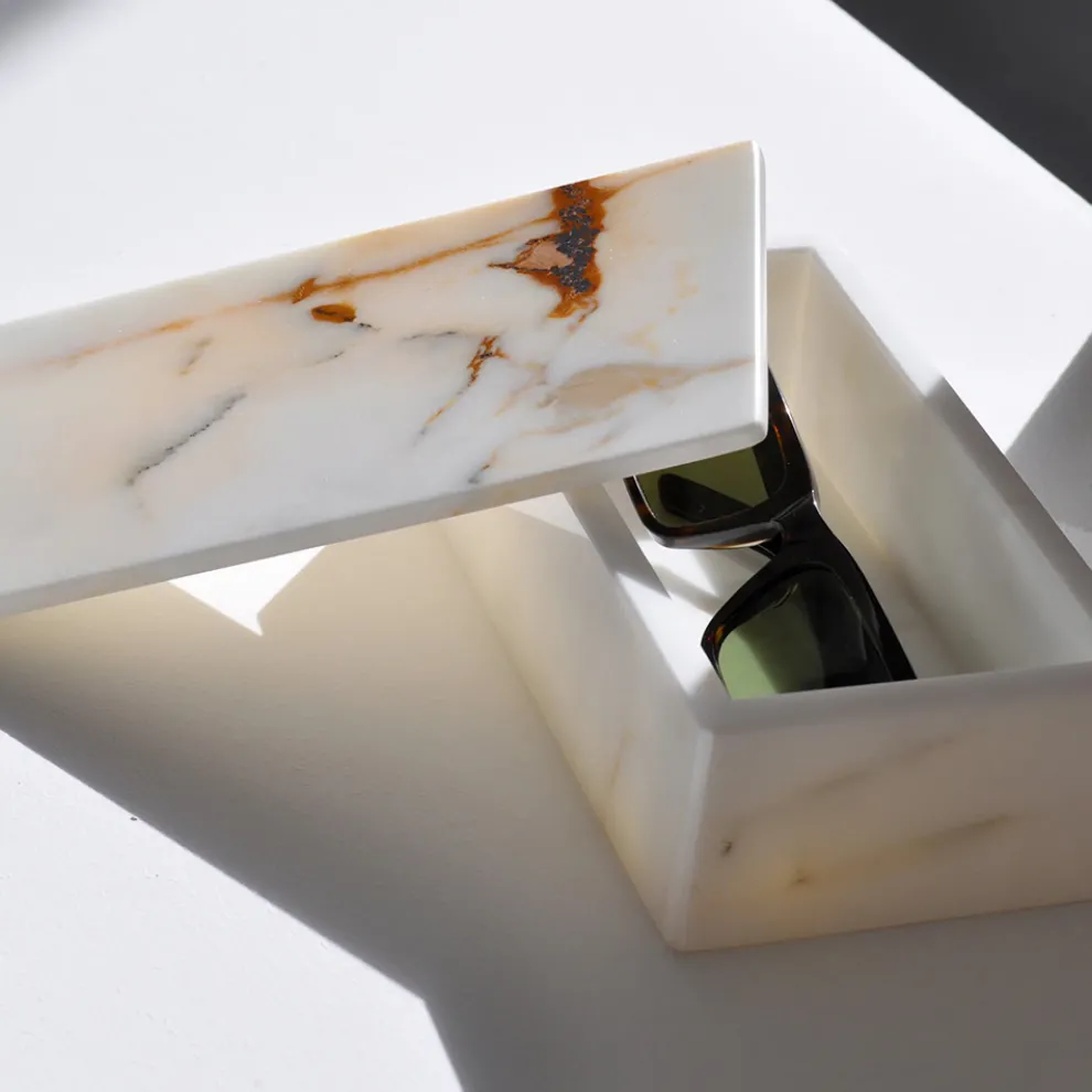 Brillenbox aus Marmor, hergestellt in Italien - Kenna